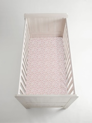 2 Pack Pink Ditsy Jersey Baby Fitted Sheets - Image 5 of 20