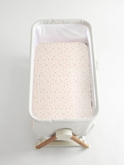 2 Pack Pink Ditsy Jersey Baby Fitted Sheets - Image 6 of 20