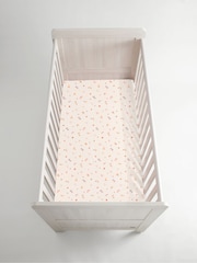 2 Pack Pink Ditsy Jersey Baby Fitted Sheets - Image 9 of 20