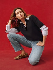 Mint Velvet Blue Fitted Knit T-Shirt - Image 6 of 8
