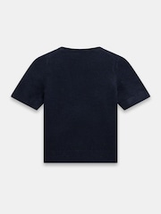 Mint Velvet Blue Fitted Knit T-Shirt - Image 8 of 8