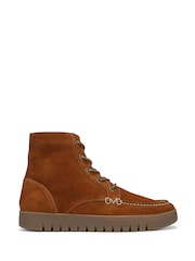 Vionic Brown Regular Fit Uptown Jackson Arch Support Lace Up Boots - Image 1 of 7