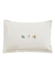 Sophie Allport Set of 2 White Orchard Birds 200 Thread Count Pillowcases - Image 3 of 4