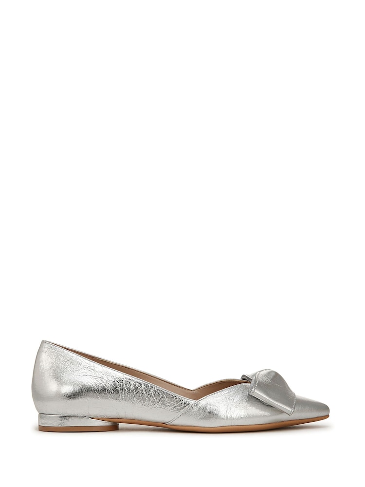 Naturalizer Silver Havana-Bow Wide Fit Ballet Flats - Image 1 of 7