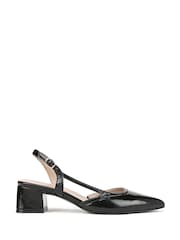 Preto - Naturalizer Mila Wide Fit Block Heel Slingback Shoes - Imagem 1 de 7