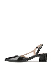 Preto - Naturalizer Mila Wide Fit Block Heel Slingback Shoes - Imagem 2 de 7
