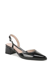 Preto - Naturalizer Mila Wide Fit Block Heel Slingback Shoes - Imagem 3 de 7