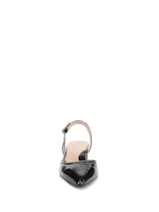 Preto - Naturalizer Mila Wide Fit Block Heel Slingback Shoes - Imagem 4 de 7