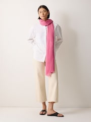 Jigsaw Pink Wool Silk Pashmina Hat Gloves and Scarf Set - Image 1 of 2