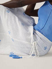 Monsoon White Daisy Embroidered Floral Print Midi Skirt - Image 4 of 4