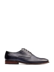 Base London Navy Blue Marley Plain Toe Derby Shoe - Image 1 of 5