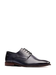 Base London Navy Blue Marley Plain Toe Derby Shoe - Image 2 of 5