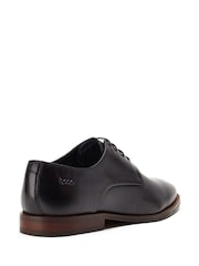 Base London Navy Blue Marley Plain Toe Derby Shoe - Image 3 of 5