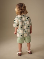 Green Lizard Crochet Knitted Short Sleeve Shirt (12mths-10yrs) - Image 3 of 4