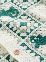 Зеленый с эффектом кожи ящерицы - Ажурная рубашка с короткими рукавами (12mths-10yrs) - Изображение 8 8