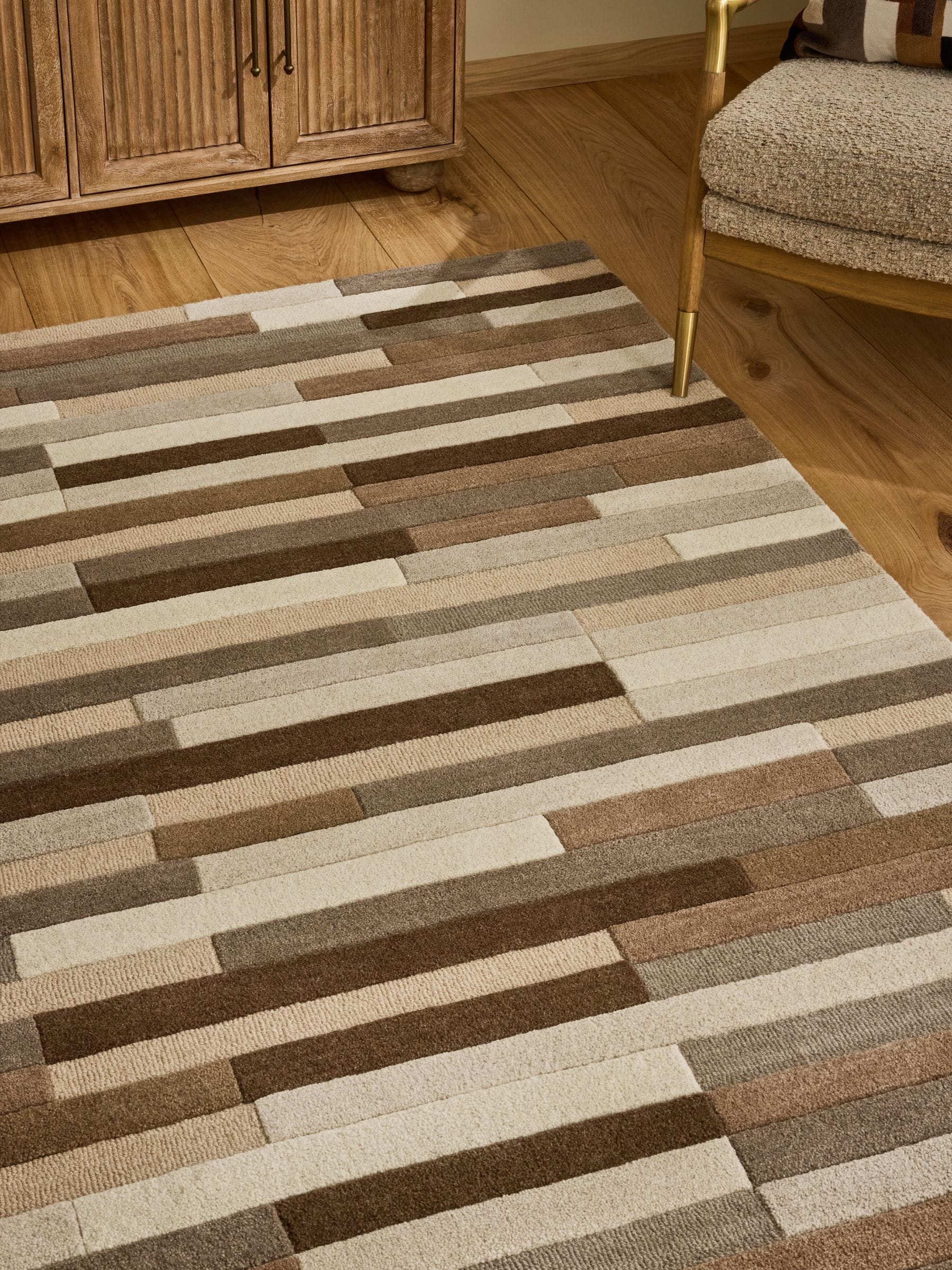 Buy Natural Rio Broken Stripes Rug from Next Republic of Moldova