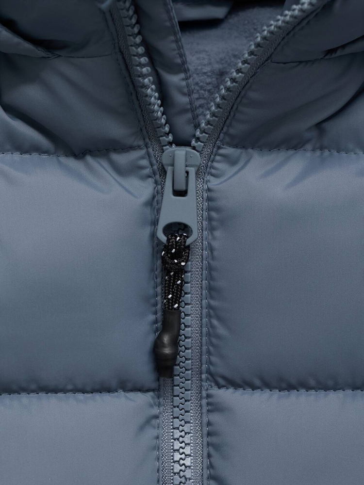 Mango Blue Hooded Liner Quilted Coat - Image 5 of 5