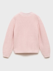 Mango Pink Knitted Button Cardigan - Image 4 of 5