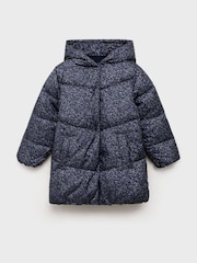 Mango Blue Floral Pattern Coat - Image 1 of 3