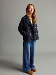 Mango Blue Culotte Jeans - Image 1 of 4