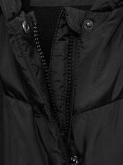 Mango Black Hooded Quilted Coat - Image 3 of 3