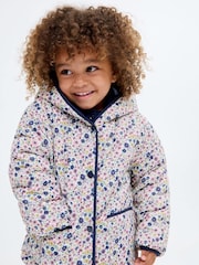Mango Blue Floral Print Quilted Jacket - Image 2 of 6