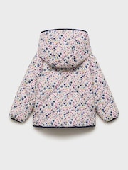Mango Blue Floral Print Quilted Jacket - Image 5 of 6