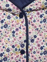 Mango Blue Floral Print Quilted Jacket - Image 6 of 6
