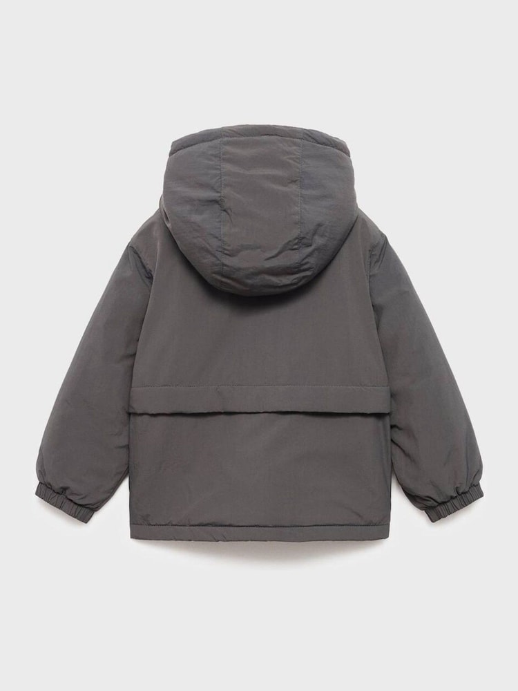 Mango Grey Hooded Quilted Coat - Image 2 of 3