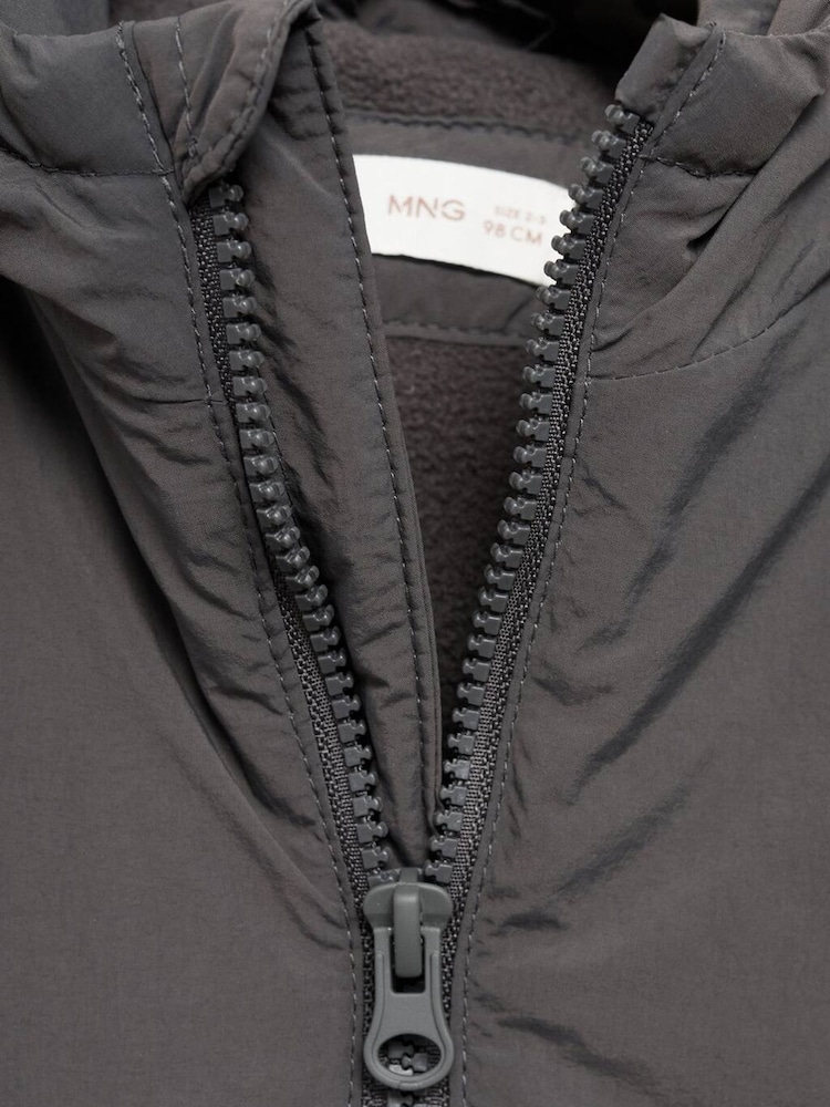 Mango Grey Hooded Quilted Coat - Image 3 of 3