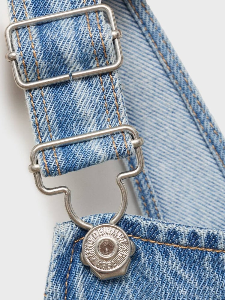 Mango Blue Denim Dungarees - Image 3 of 3