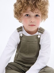 Mango Green Straight Denim Dungarees - Image 1 of 4