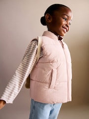 Mango Pink Reversible Quilted Gilet - Image 1 of 4