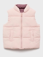 Mango Pink Reversible Quilted Gilet - Image 2 of 4