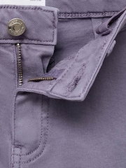 Mango Purple Frayed Wide Leg Jeans - Image 3 of 3