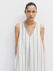 The Set 2 Pack Maxi Dresses with Linen Brown/White Stripe - Image 3 of 7