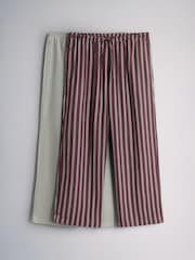 حزمة من 2 بنطلون برِجل واسعة برباط خصر يحتوي على كتّان من The Set - Image 1 of 5