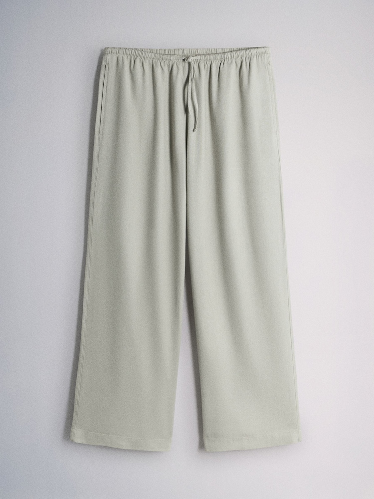 حزمة من 2 بنطلون برِجل واسعة برباط خصر يحتوي على كتّان من The Set - Image 2 of 5 حزمة من 2 بنطلون برِجل واسعة برباط خصر يحتوي على كتّان من The Set - Image 2 of 5