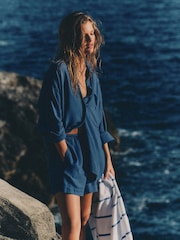 The Set 2 Pack Shirt and Shorts Co-ord Set With Linen - Image 8 of 10