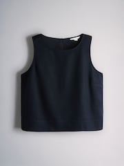 The Set 3 Pack Shell Tops With Linen Navy Blue/Plum Spot/White - Image 3 of 6