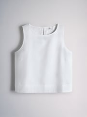 The Set 3 Pack Shell Tops With Linen Navy Blue/Plum Spot/White - Image 5 of 6