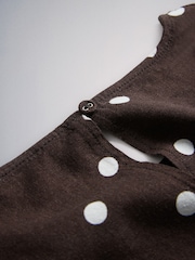 The Set 3 Pack Shell Tops With Linen Navy Blue/Plum Spot/White - Image 6 of 6