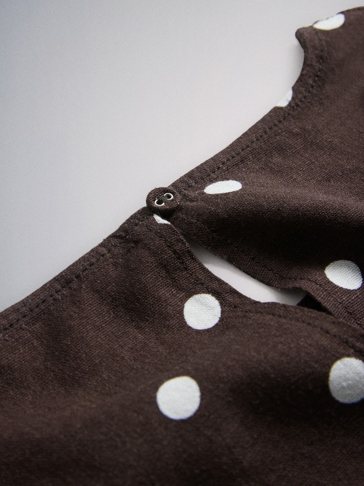 The Set 3 Pack Shell Tops With Linen Navy Blue/Plum Spot/White - Image 6 of 6
