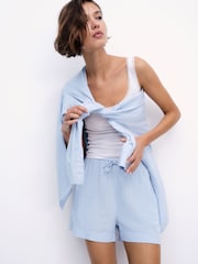 The Set – 3er-Pack Schlupfshorts mit Leinen - Bild 7 von 10