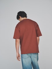 The Set 4 Pack Oversized Heavy Cotton Crew Neck TShirts Pink/Tan - Image 3 of 6