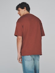 The Set 4 Pack Oversized Heavy Cotton Crew Neck TShirts Pink/Tan - Image 5 of 6