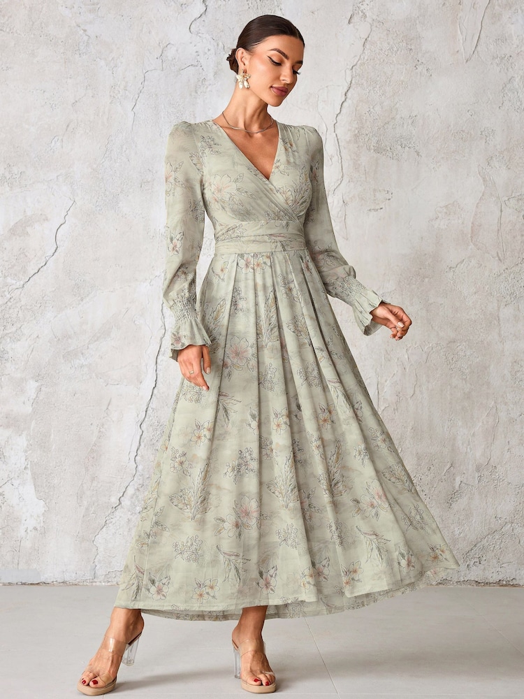 knee length dresses for ladies Starry Nights Mesh Maxi Dress Grey