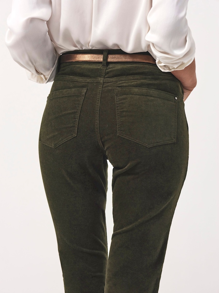 Pure Collection Green Washed Velvet Jeans - Image 4 of 4 Pure Collection Green Washed Velvet Jeans - Image 4 of 4