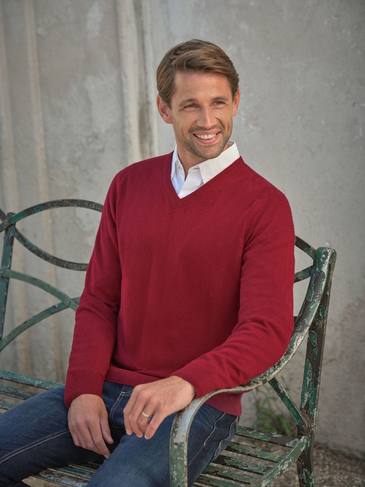 Pure Collection Cashmere V-Neck Jumper - Image 1 of 3 Pure Collection Cashmere V-Neck Jumper - Image 1 of 3