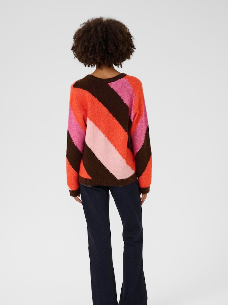 CULTURE Cream CUdiga Kimmy Striped Pullover Jumper - Image 2 of 6 CULTURE Cream CUdiga Kimmy Striped Pullover Jumper - Image 2 of 6